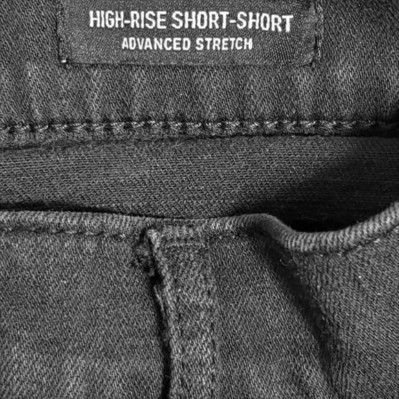 🏆Hollister High Rise Advance Stretch Black Jean Shorts - Picture 3 of 6